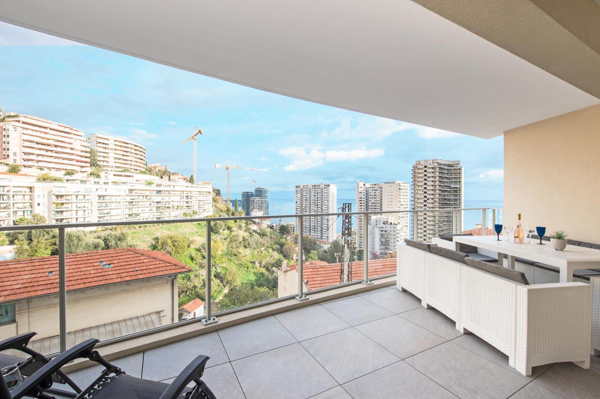 Grande Terrasse - Vue Mer - Parking - Bk Beausoleil Dış mekan fotoğraf