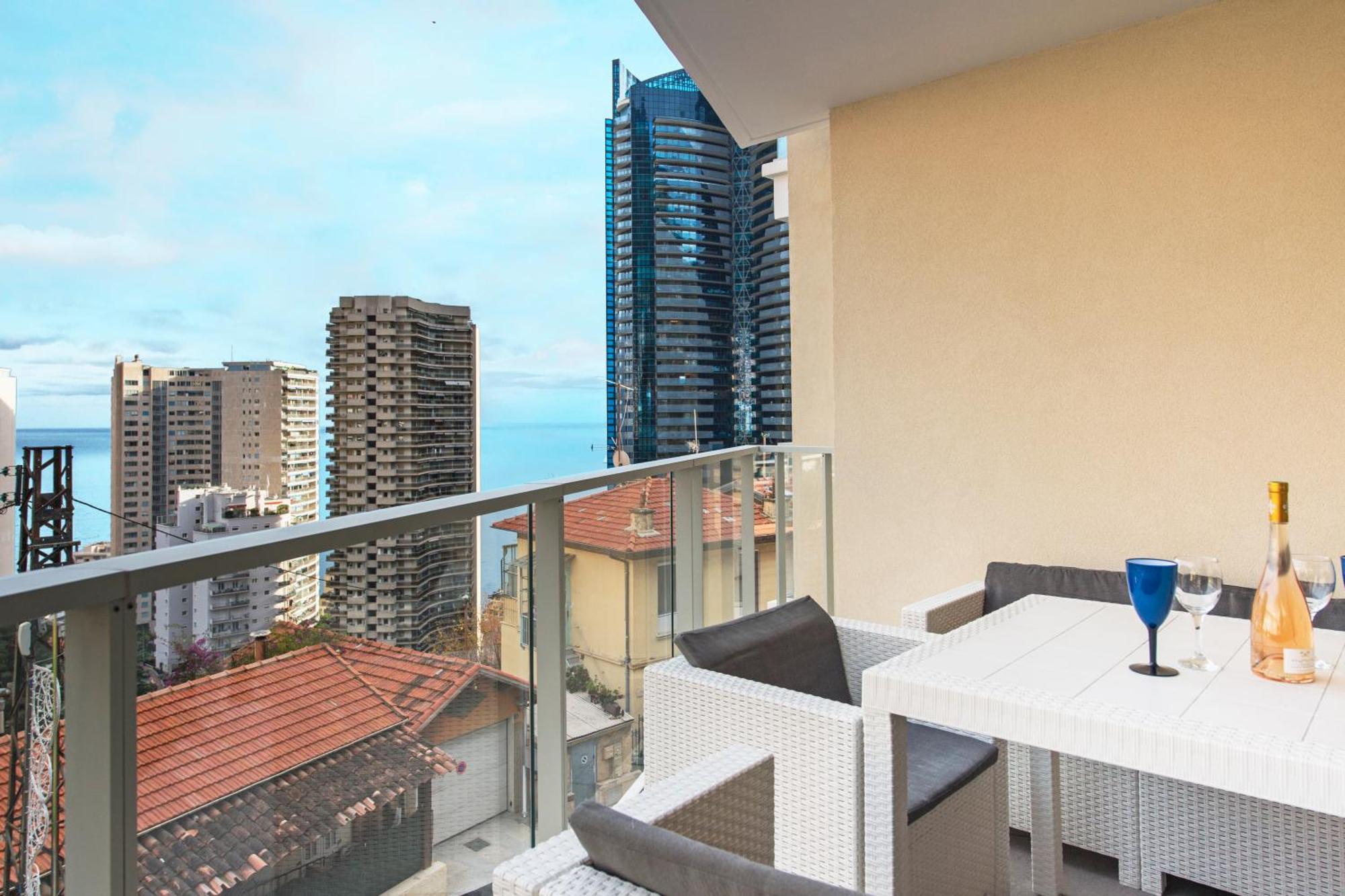Grande Terrasse - Vue Mer - Parking - Bk Beausoleil Dış mekan fotoğraf