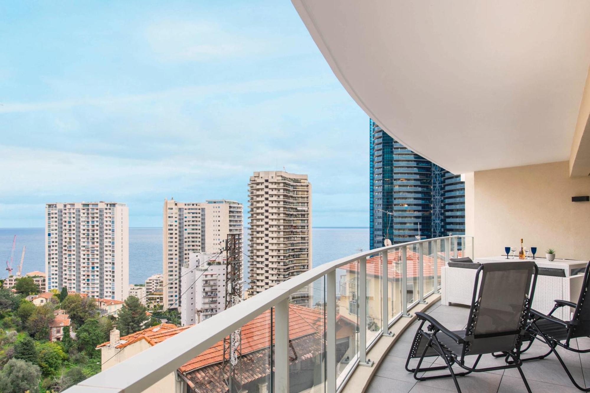 Grande Terrasse - Vue Mer - Parking - Bk Beausoleil Dış mekan fotoğraf